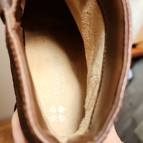 Womens, Naturalizer, Zip Up Bootie, Brown, Sz. 7.5, Leather Upper - Picture 6 of 8
